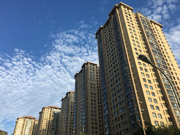 博赢建筑与敬业达合作施工廊坊孔雀城大公馆外墙装饰装修项目