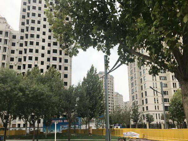 博赢建筑与敬业达合作施工廊坊孔雀城大公馆外墙装饰装修项目