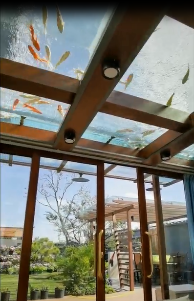 阳光房景观鱼池渗漏水维修