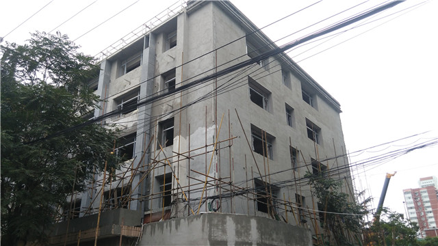 保温砂浆施工完毕